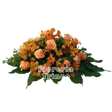 Foto Centrotavola rotondo classico con fiori di stagione
